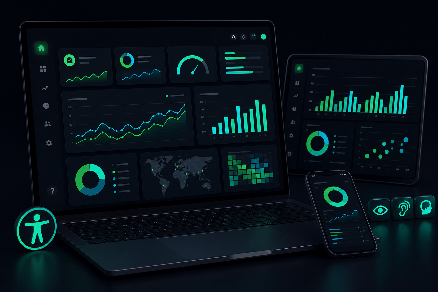 custom KPI dashboards and accessible data visualization