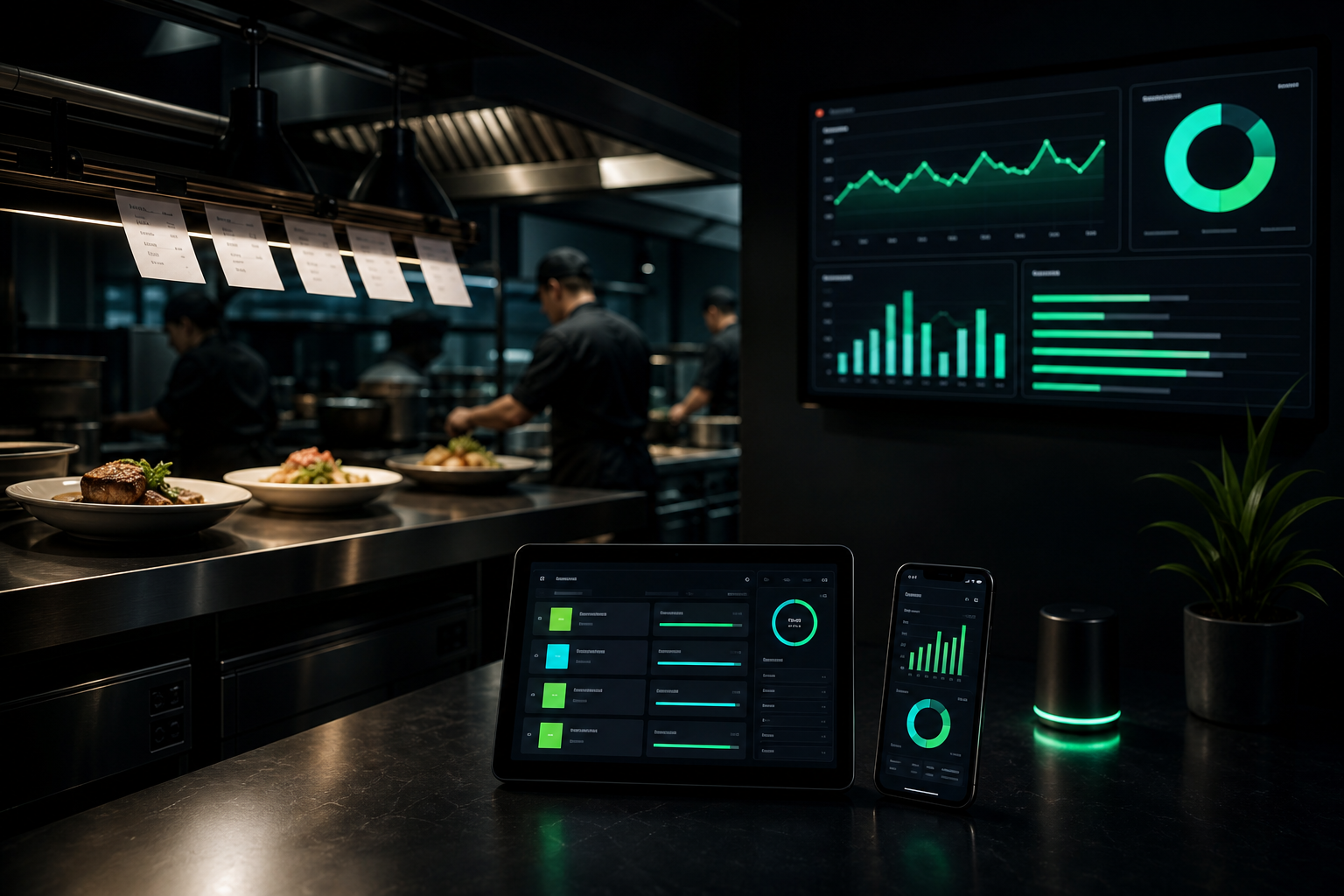Kitchen speed of service and restaurant reporting
