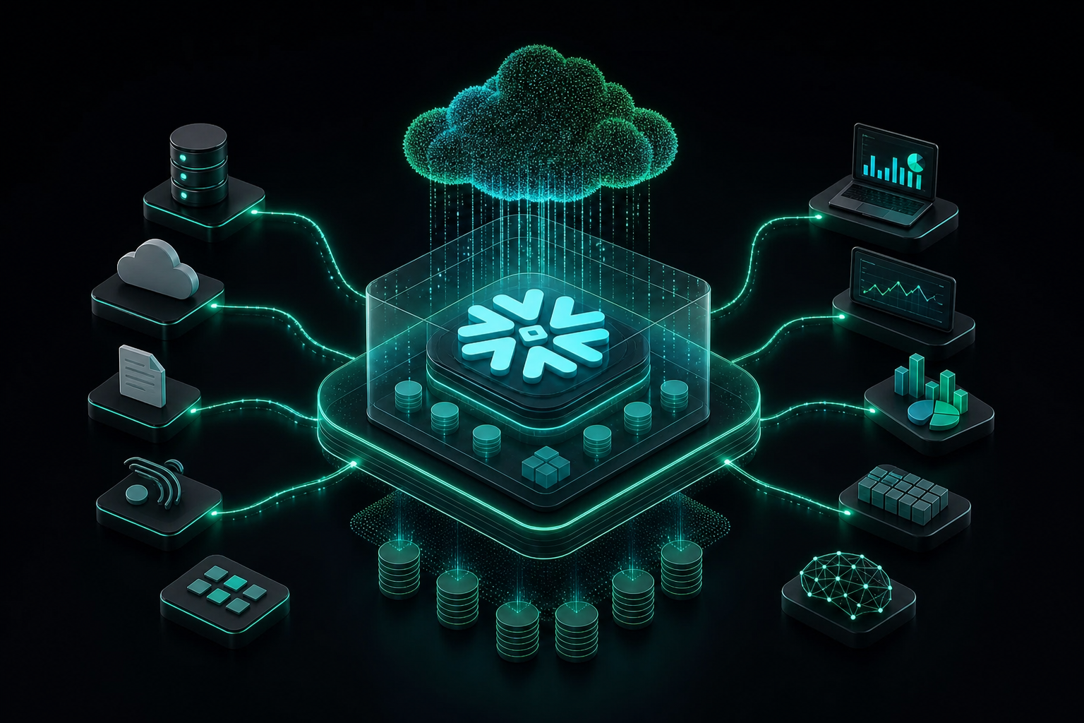Snowflake cloud data warehousing architecture