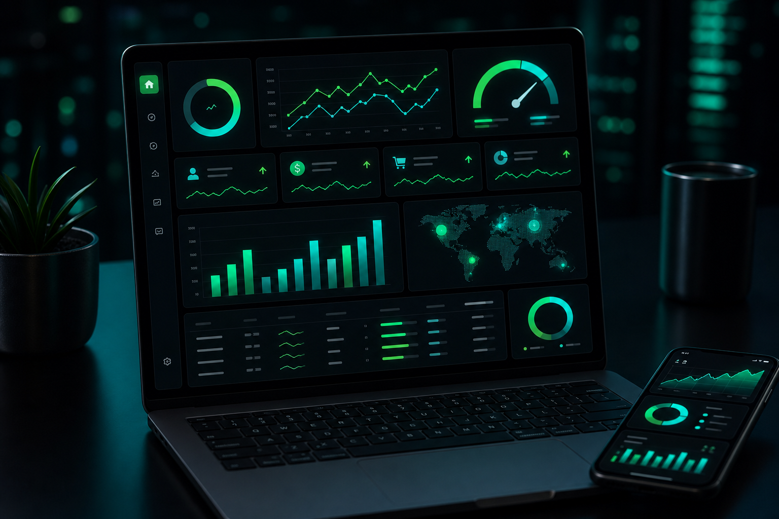 a KPI scorecard and real-time business metrics